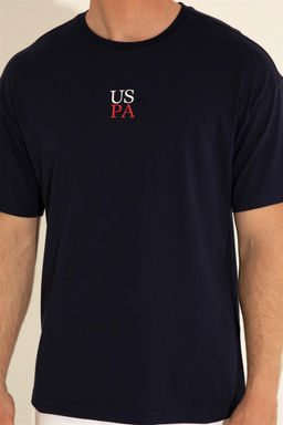 Футболка U.S. Polo Assn. мужская темно-синяя хлопок  фото 14