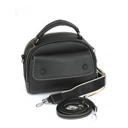 Сумка женская натуральная кожа GU 2066-9942, 1отд+карм/пер, 2плеч/рем, черный 264119