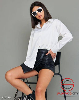 Рубашка женская однотонная