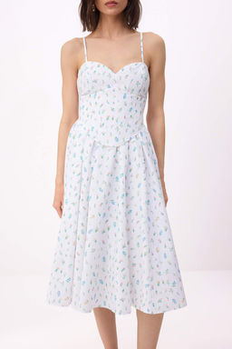 Limited Edition Lila Midi Korse Detayl? Dokuma Elbise TWOSS26EL00191 - Trendyolmilla фото 8
