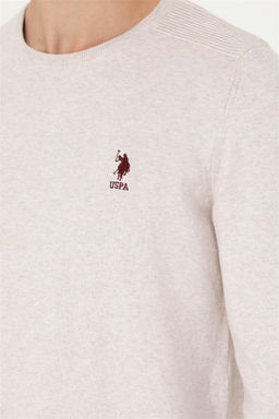 U. S. Polo Assn Мужской базовый свитер из каменного меланжа - U.s. polo assn фото 7