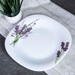 Тарелка квадратная 200 мм / FP-80XN (7131-2) /уп 6/48/ Букет лаванды - ГалеонТрейд фото 5