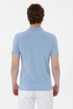 Erkek Slim Fit Polo Yaka A__k Mavi Basic Ti__rt Sepette S_rpriz _ndirim - U.s. polo assn фото 5