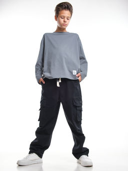 Брюки карго 33-91236 черный - Mini maxi фото 4