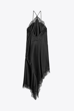 ZW COLLECTION SATIN LACE DRESS - Zara фото 7