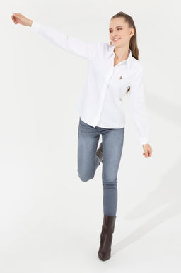 Kad_n Beyaz Uzun Kollu Basic G_mlek