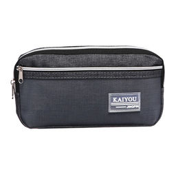 Пенал школьный Calligrata, мягкий, 3 отделения, 130×210×100 мм, объёмный, серый