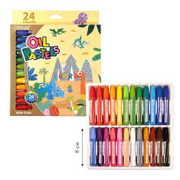 Набор масляных восковых мелков "Дино" 24цв.