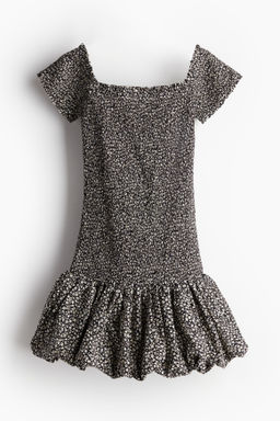 Vestido off-the-shoulder con secci?n nido de abeja