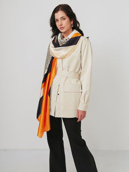 Большой, мягкий, тонкий и очень нежный двусторонний палантин с рисунком - Tantino фото 8