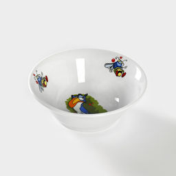 Салатник детский Добрушский завод «Лесовичок», 360 мл, d=14.5 см, фарфор, белая, рисунок МИКС