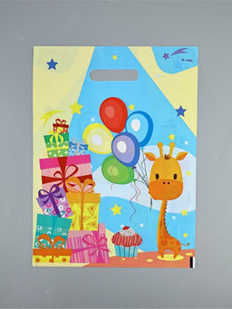 Цена за 20 шт. Пакет «Веселый жирафик», полиэтиленовый с вырубной ручкой, 30×40 см, 50 мкм