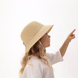 Шляпа для девочки MINAKU «Зайка», размер 52, бежевая