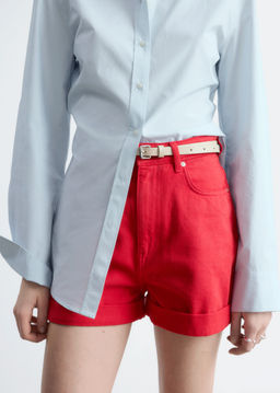 Pantalones cortos vaqueros de cintura alta - H&m фото 3
