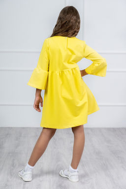 Платье Леди, цвет Лимонный, 78% х/б 16% пэ 6% лайкра - 5+ фото 2