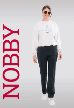 NOBBY, Женские брюки 23-151/1 (синий трикотаж)