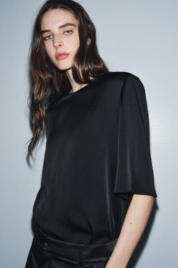 ZW COLLECTION TOP WITH SHOULDER PADS - Zara фото 4