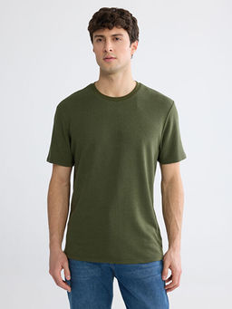 Bisiklet Yaka Dokulu Erkek Ti??rt