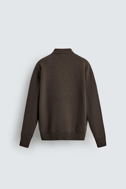 CHENILLE KNIT POLO SHIRT - Zara фото 8