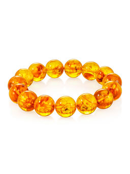 Браслет из натурального формованного янтаря с инклюзами