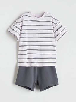 Bisiklet Yaka Erkek Bebek Ti??rt ve ?ort 2li