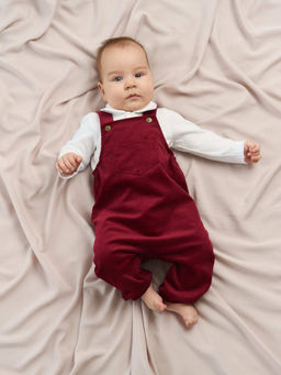 Полукомбинезон вельветовый Бордо 0+ - Bungly фото 6