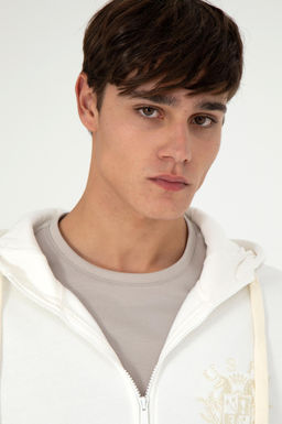 Мужской кремовый вязаный кардиган Неожиданная скидка в корзине - U.s. polo assn фото 2