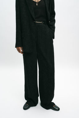 JACQUARD TROUSERS WITH CHAIN BELT - Zara фото 2