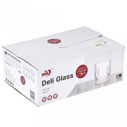 Стакан стеклянный 340мл Император д8,5см h9,3см, д/горла 8см, д/основания 7,5см, набор 6 штук, в подарочной коробке (Китай) - Домашняя мода фото 3