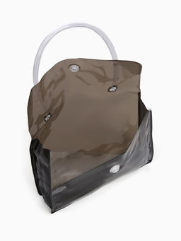 Цена за 3 шт. Косметичка на кнопке для бассейна, маленькая, с ручкой, прозрачная/чёрная - Simaland фото 3