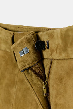 100% SUEDE LEATHER TROUSERS LIMITED EDITION - Zara фото 17