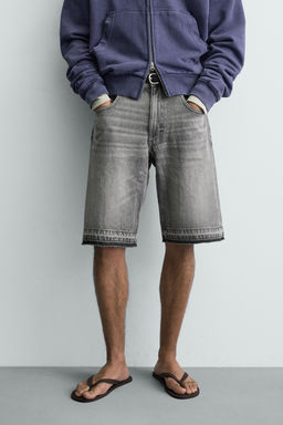 BERMUDA DENIM RELAXED FIT / Gris - Zara фото 2