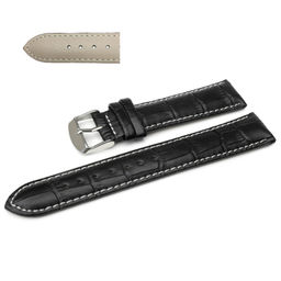 Ремешок для часов натуральная кожа бежевый C6-18black-beige