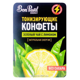 Тонизирующие конфеты Зеленый чай с лимоном Energy Bon Pastil, 12 г