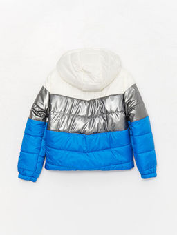 Kap??onlu Renk Bloklu Erkek ?ocuk ?i?me Mont - Waikiki фото 2