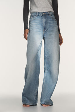JEANS TRF EXTRA WIDE LEG TIRO ALTO / Azul pastel - Zara фото 2