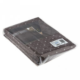 Постельное белье, комплект 1,5 спальный "Корсика" коричневый, 3 предмета: пододеяльник 145х215см, простыня 150х215см, 1 наволочка 50х70см с клапаном-запахом, бязь "Комфорт" 121г/м2, хлопок 100%, упаковка "эконом" ПВХ 32х41х2,5см, "Домашняя мода" (Рос