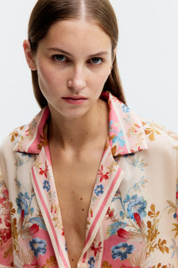 Camisa de lyocell de manga corta - H&m фото 4