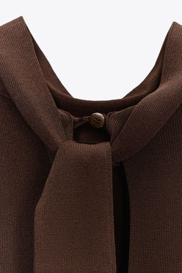 MIDI TUNIC DRESS WITH BOW - Zara фото 13