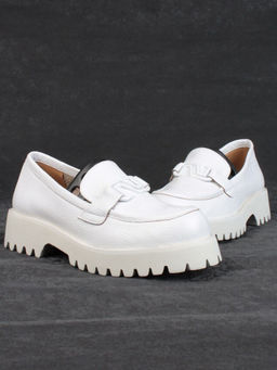 03-HP9967B WHITE Лоферы женские (натуральная кожа)