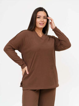 Костюм женский, цвет коричневый