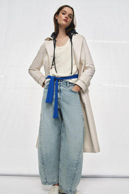 JEANS ZW COLLECTION ANKLE BALLOON TIRO MEDIO / Azul claro - Zara фото 2