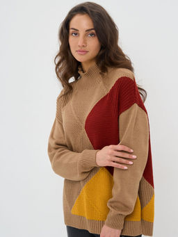 Свитер женский 7232-40205. 5300616/239/179 карамельный кофе/медовый/хна