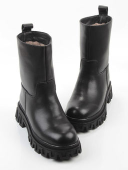 04-PAT148-1Z BLACK Ботинки зимние женские (натуральная кожа, 100% шерсть)