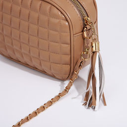 Сумка кросс-боди на молнии, цвет бежевый - Simaland фото 6