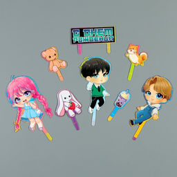 Украшение для торта С днём рождения, анимашки