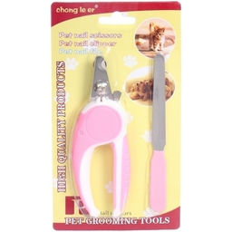 Цена за 2 шт. Набор для груминга "Нежный Бро", когтерез и пилка, цвет белый/розовый (блистер U)