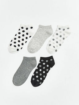 Puantiyeli Kad?n Patik ?orap 5li