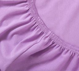 Простыня трикотажная на резинке 200*200*20 цвет сирень