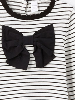 Bisiklet Yaka ?izgili K?z ?ocuk Kazak - Waikiki фото 3